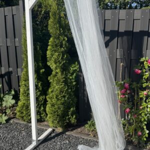 Traubogen Stoff weiß Tüll