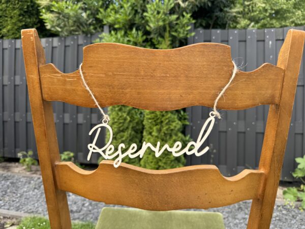 Reserve Schild